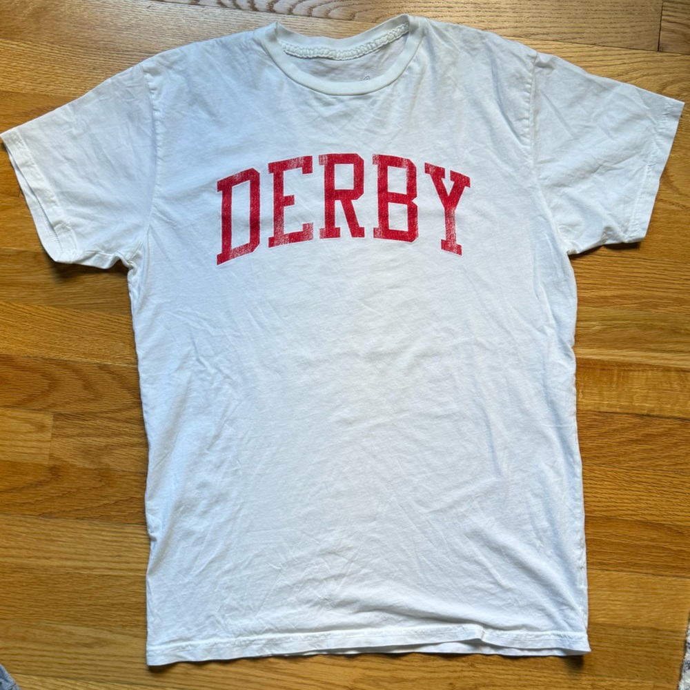 Original Retro Brand Kentucky Derby White and Red Men's T-Shirt - Medium